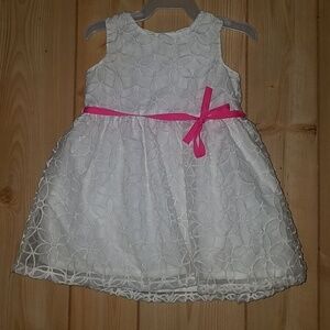 White Carter's 6m embroided dress